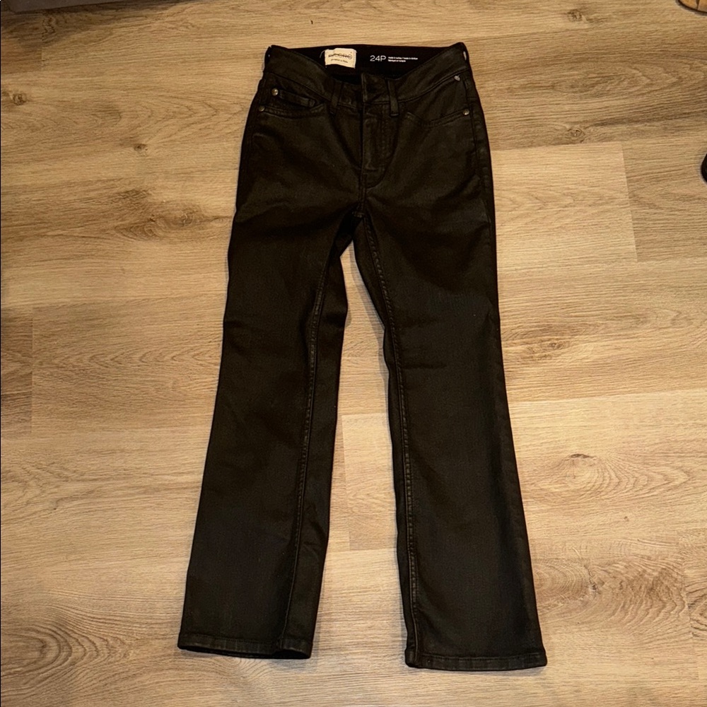 NWT Pilcro Anthropologie The Icon Black Paint Splattered Pants